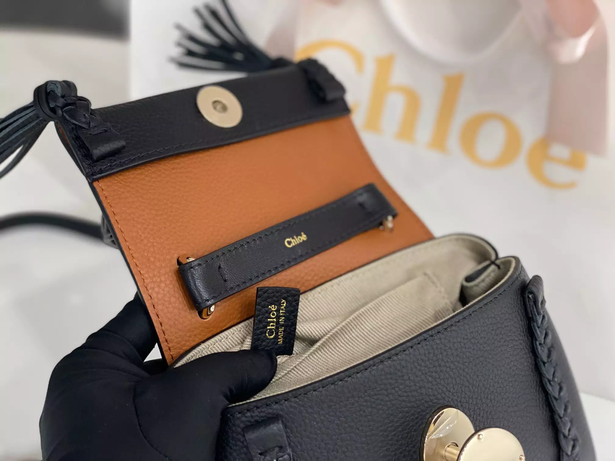 Chloé Penelope Mini Soft Black Leather - Repbags.ru - Image 11