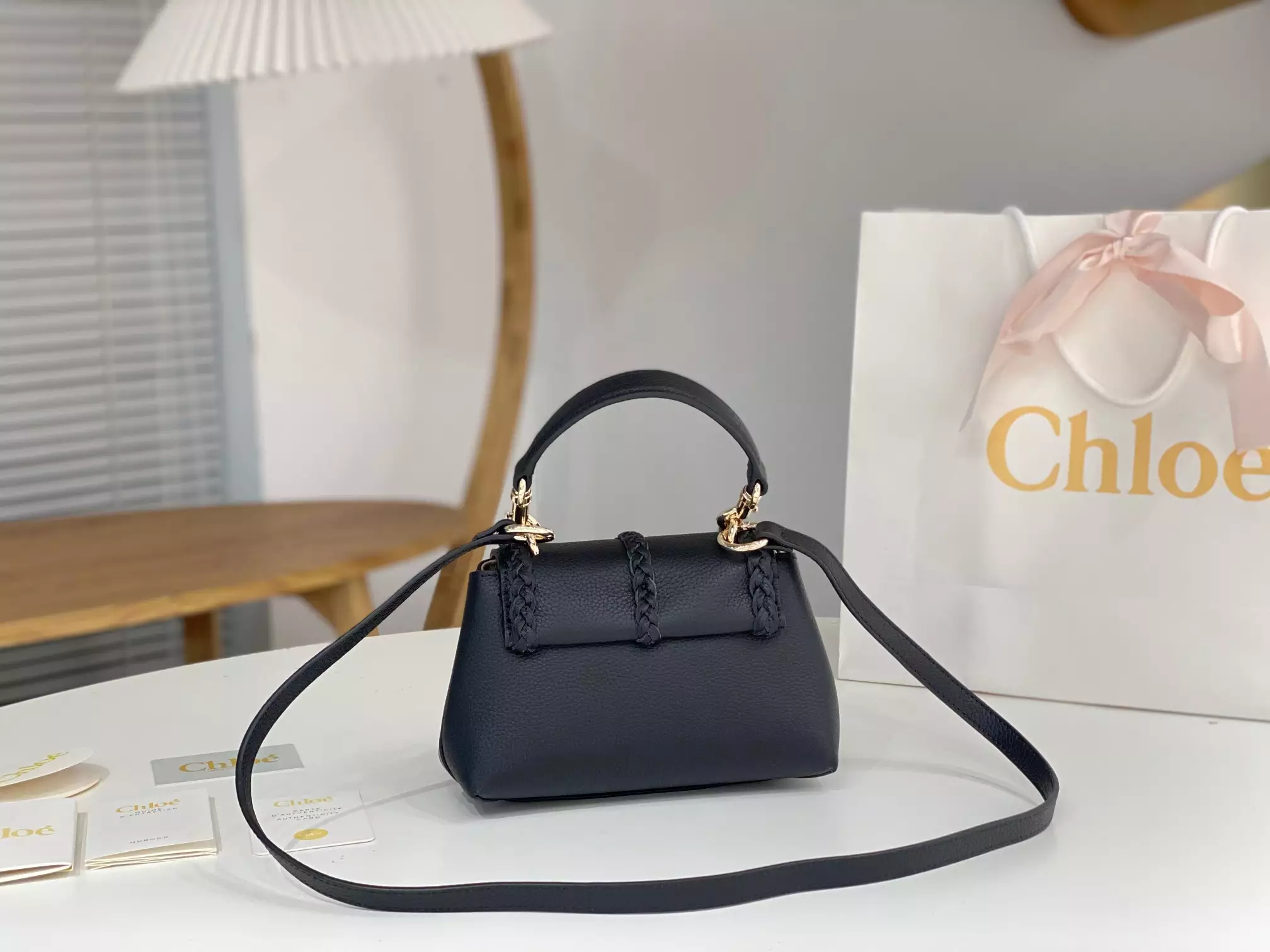 Chloé Penelope Mini Soft Black Leather - Repbags.ru - Image 8