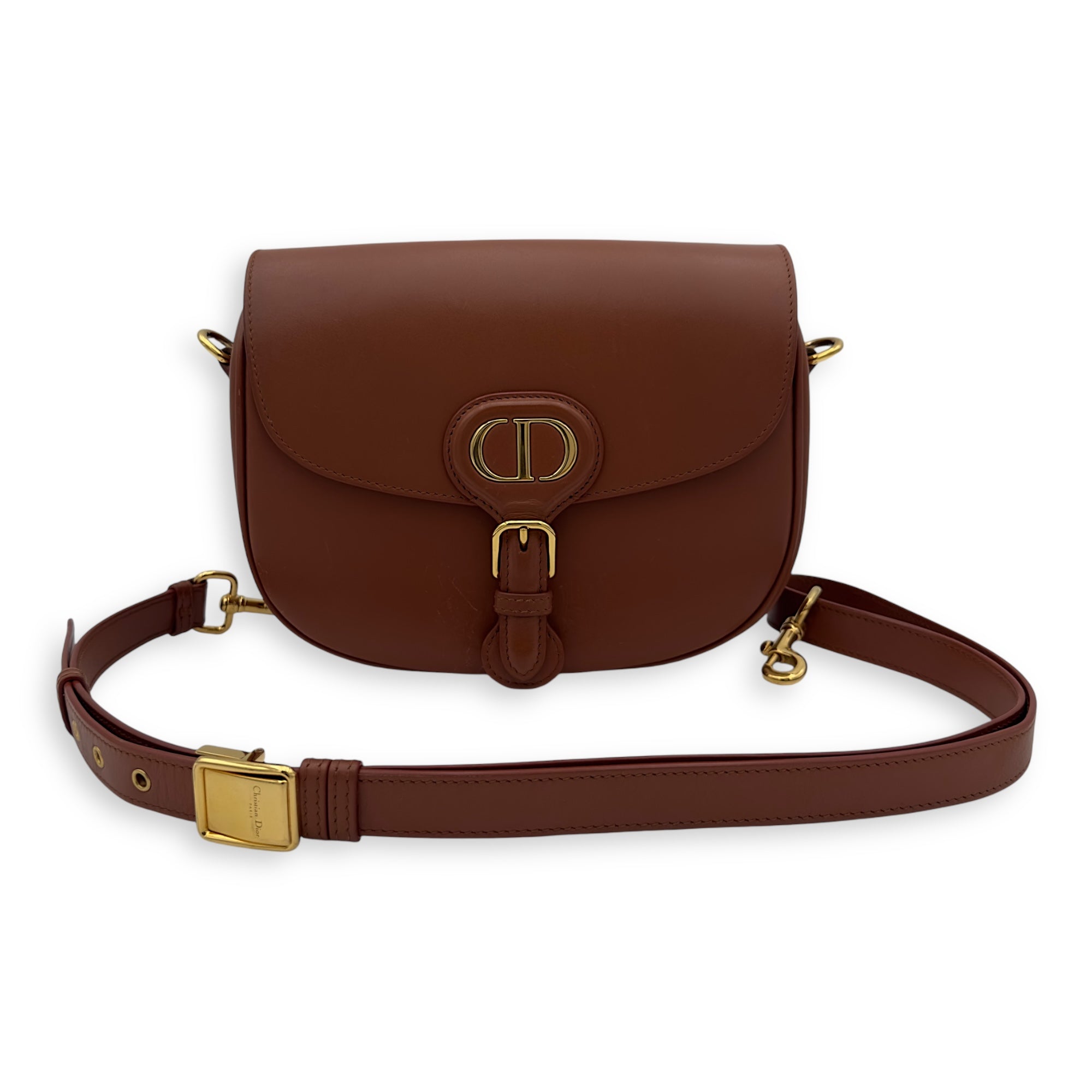 Bobby Shoulder Bag Brown in Calfskin, Gold hardware - Image 24
