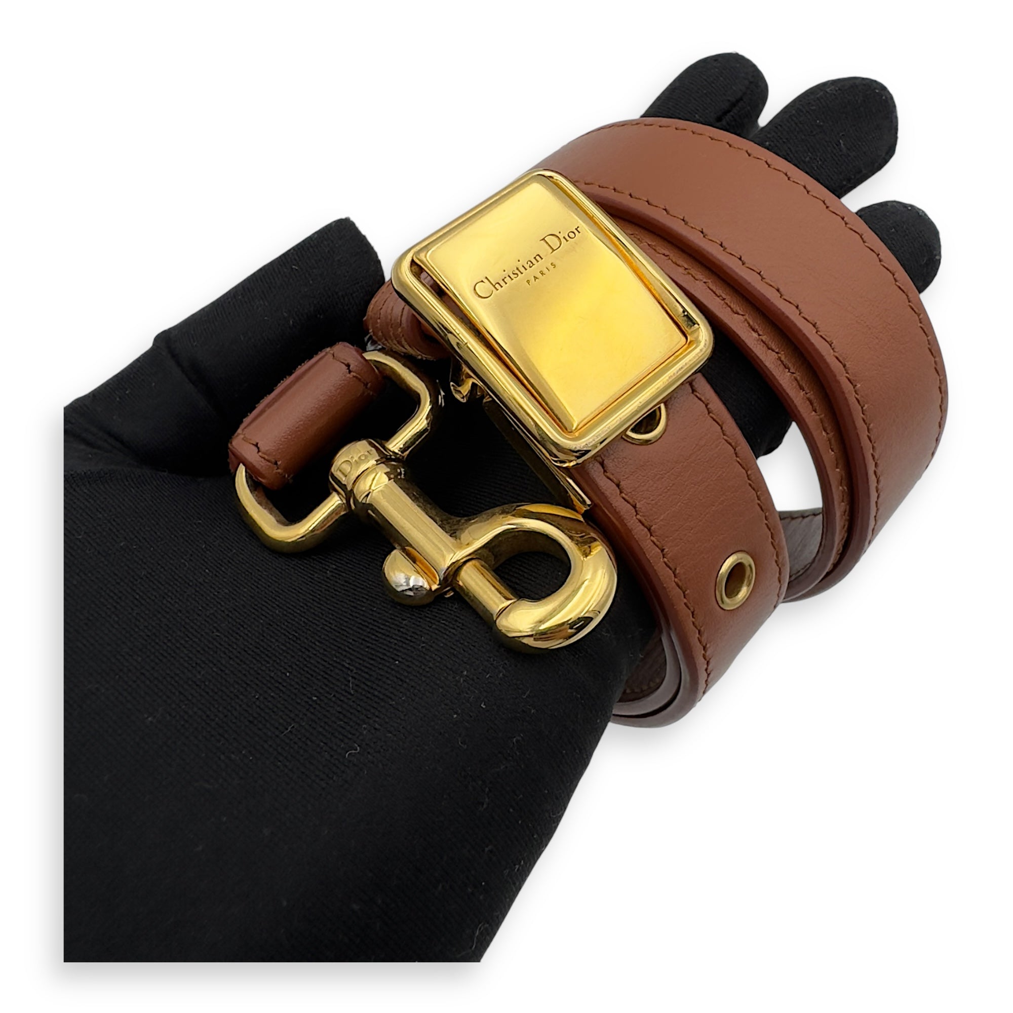 Bobby Shoulder Bag Brown in Calfskin, Gold hardware - Image 25