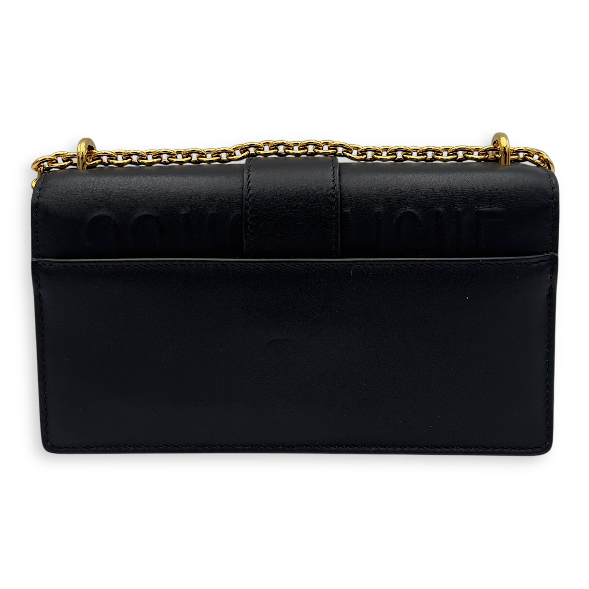 Montaigne Shoulder Bag Black in Calfskin, Gold hardware - Image 3