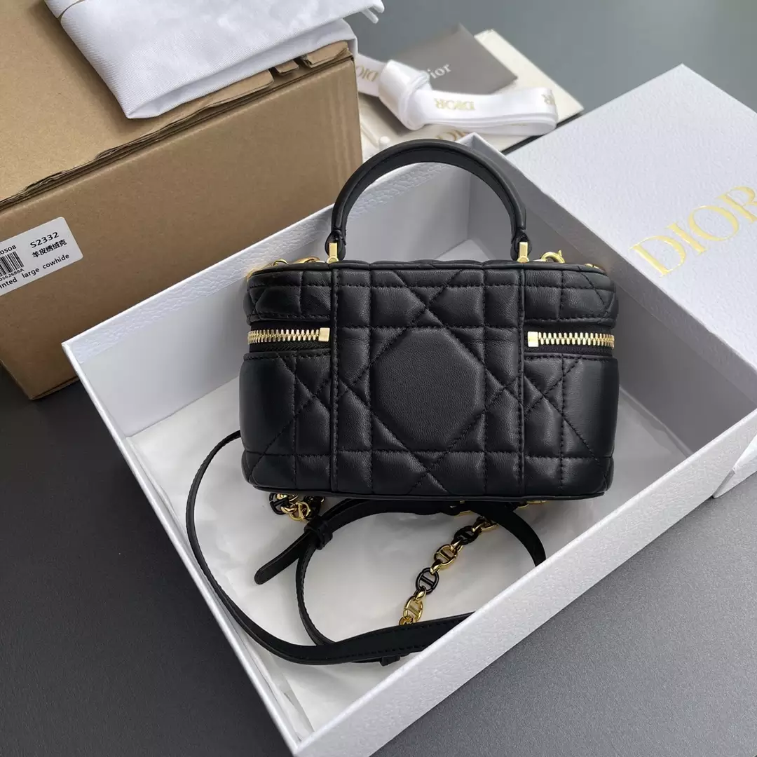 Dior Caro Mini Vanity Case Macrocannage Lambskin - Repbags.ru - Image 7