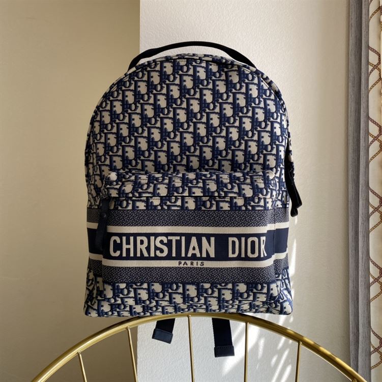 DiorTravel backpack Blue Dior Oblique Jacquard - DB009 - Image 3