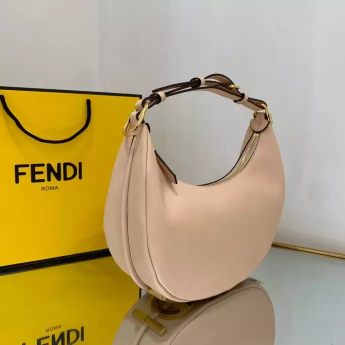 Fendigraphy Small Pale Pink Leather Bag - Repbags.ru - Image 4