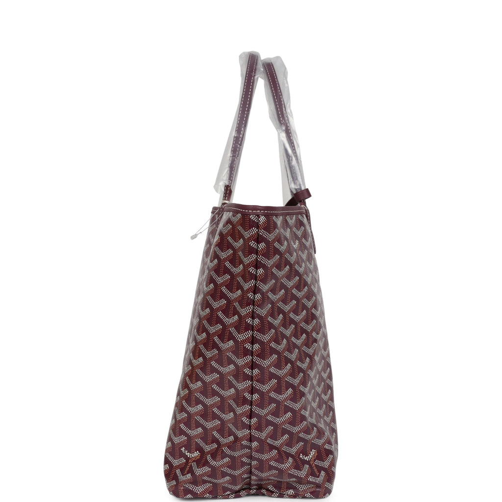 Goyard Goyardine Canvas Burgundy Saint Louis PM Tote Palladium Hardware - Image 4