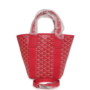 Goyard Goyardine Belharra PM Fuchsia Tote Palladium Hardware