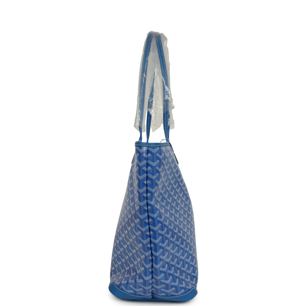 Goyard Goyardine Canvas Sky Blue Artois MM Tote Palladium Hardware - Image 4