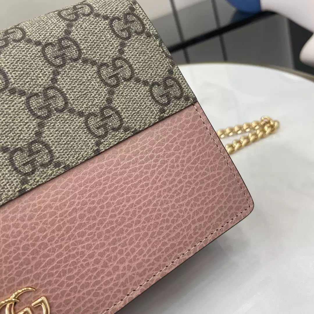 GG Marmont Chain Wallet in Ebony Supreme - Repbags.ru - Image 6