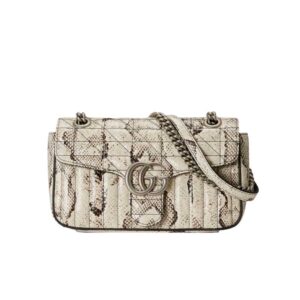 GG Marmont small python shoulder bag