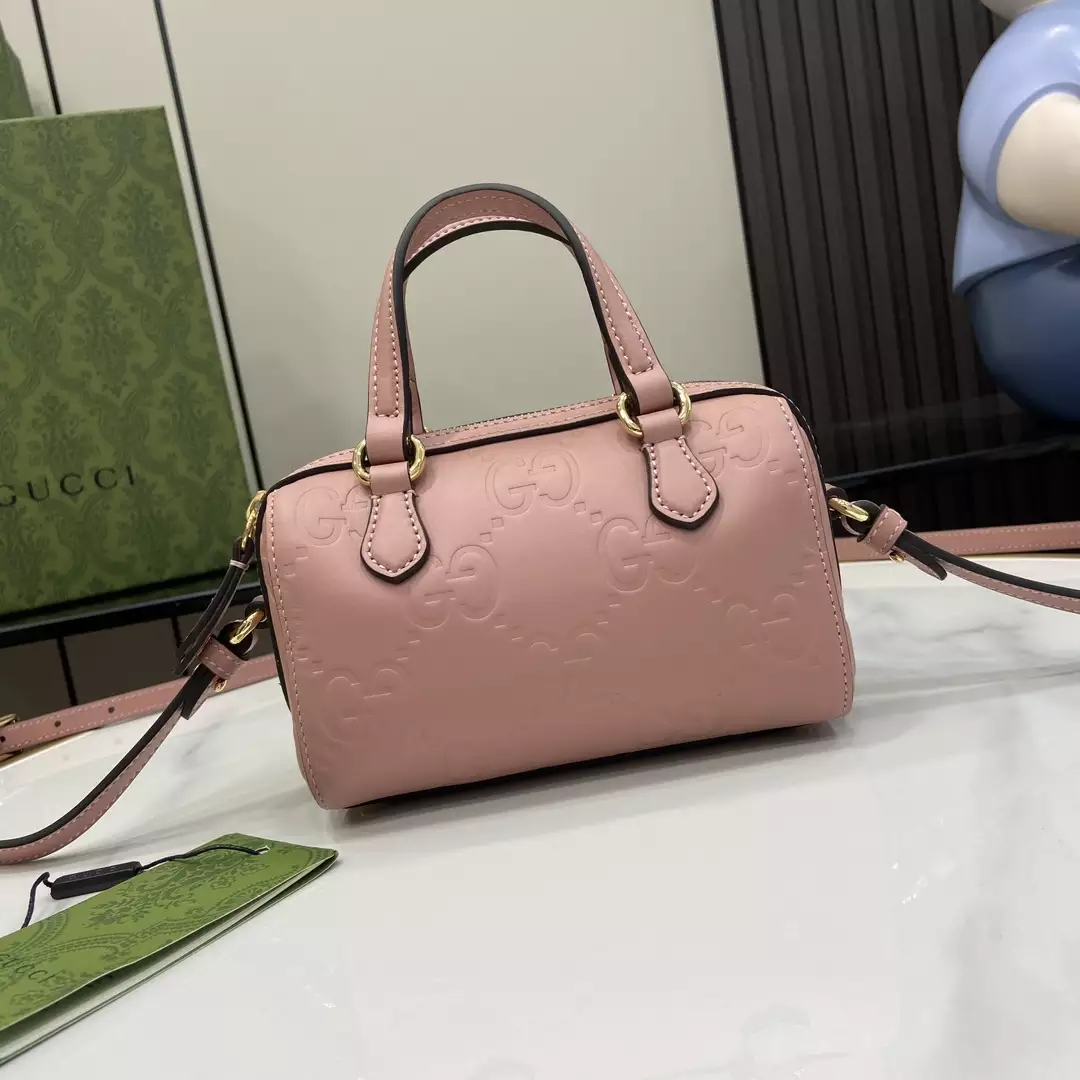 GG Super Mini Top Handle Bag Rose Beige Leather - Repbags.ru - Image 11