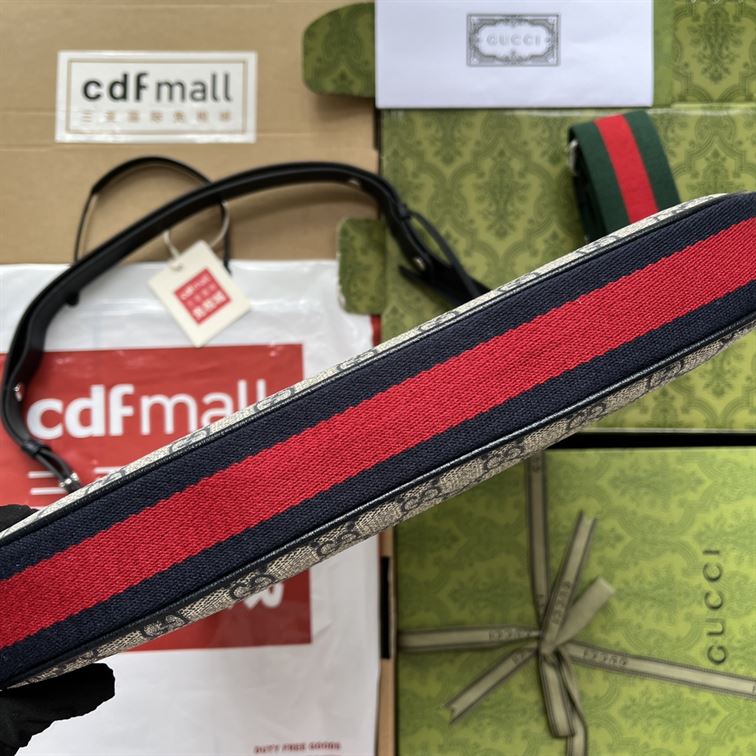 Gucci Attache large shoulder bag Beige and blue canvas - Image 6