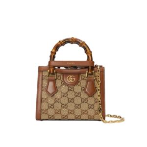 Gucci Diana mini tote bag Camel and ebony