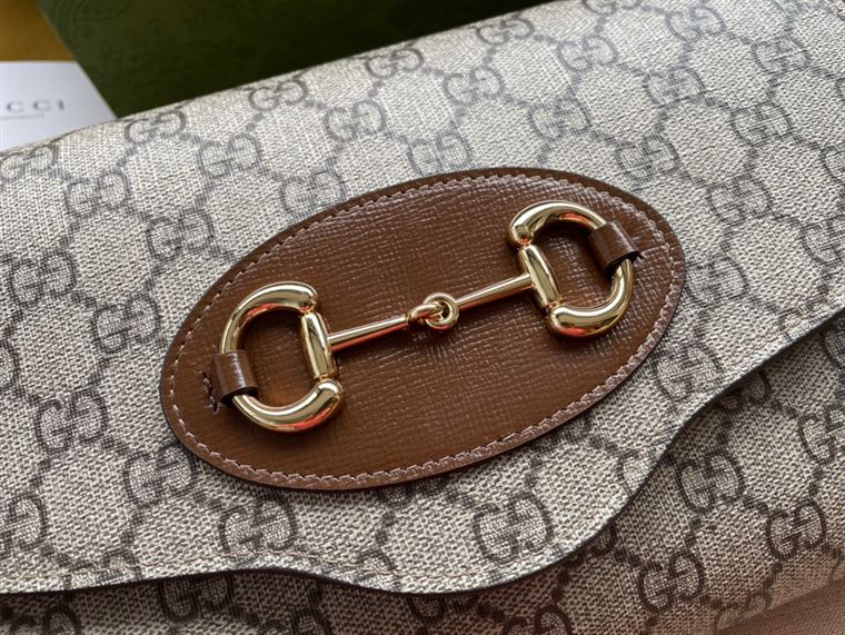 Gucci Horsebit 1955 small bag Beige and ebony - Image 6