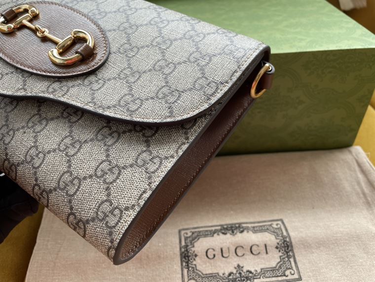 Gucci Horsebit 1955 small bag Beige and ebony - Image 8