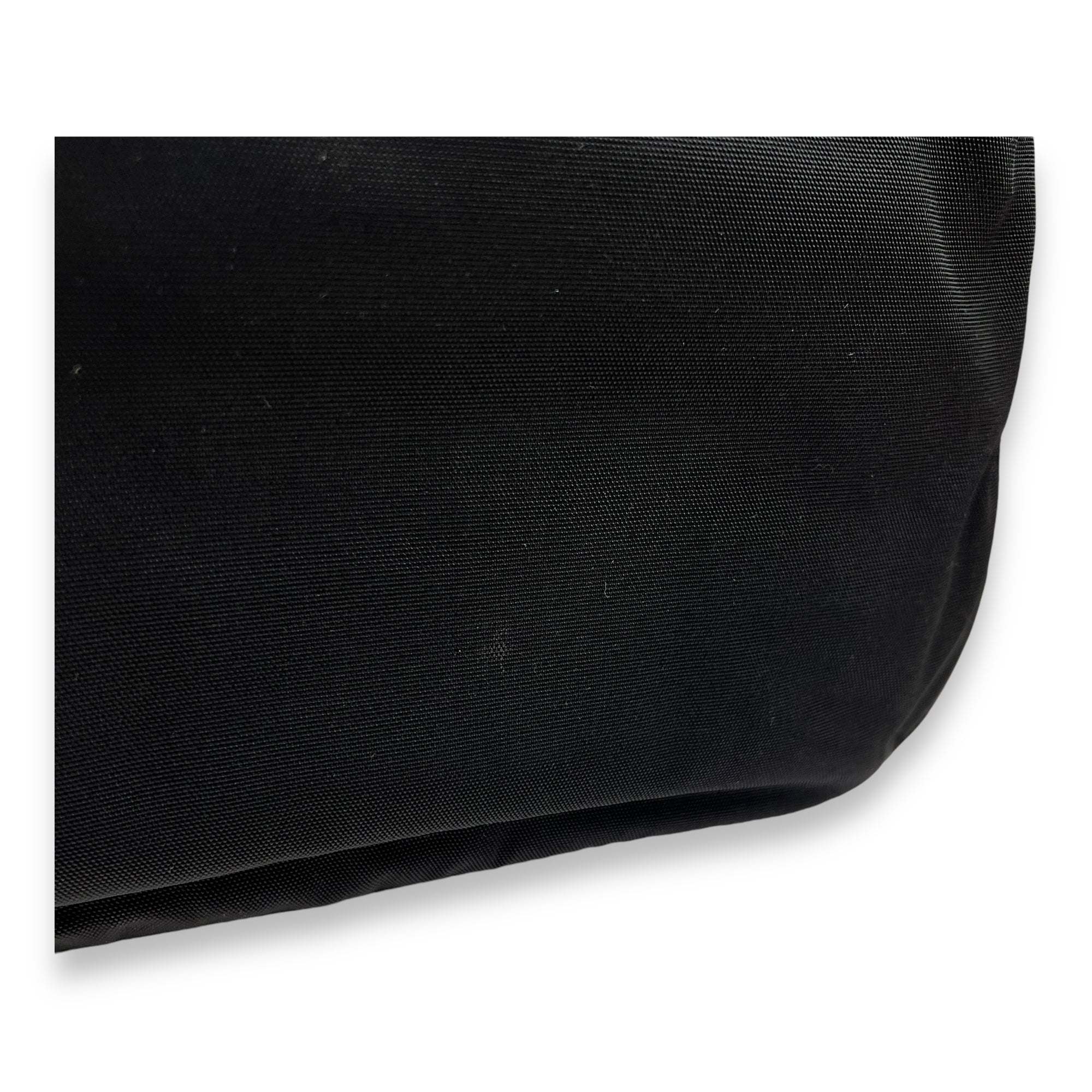 Bamboo Small Black Top Handle Bag in Canvas, Lacquered Metal hardware - Image 8