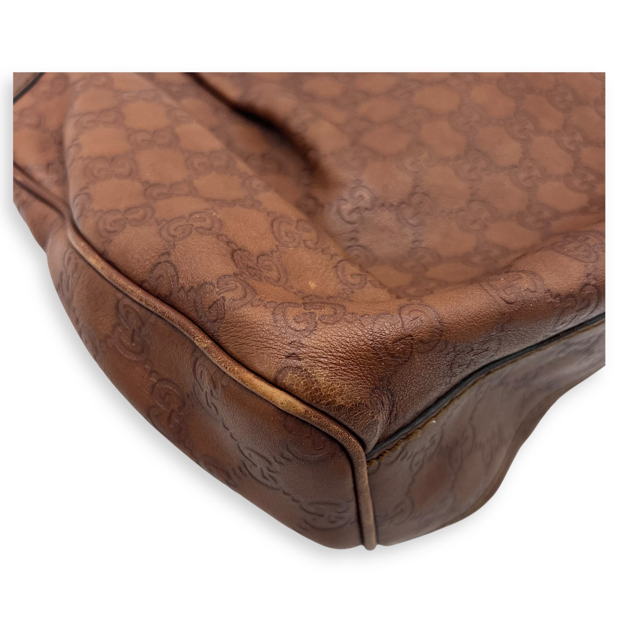 Shukey Shoulder Bag Brown in Calfskin, Gold hardware - Image 13