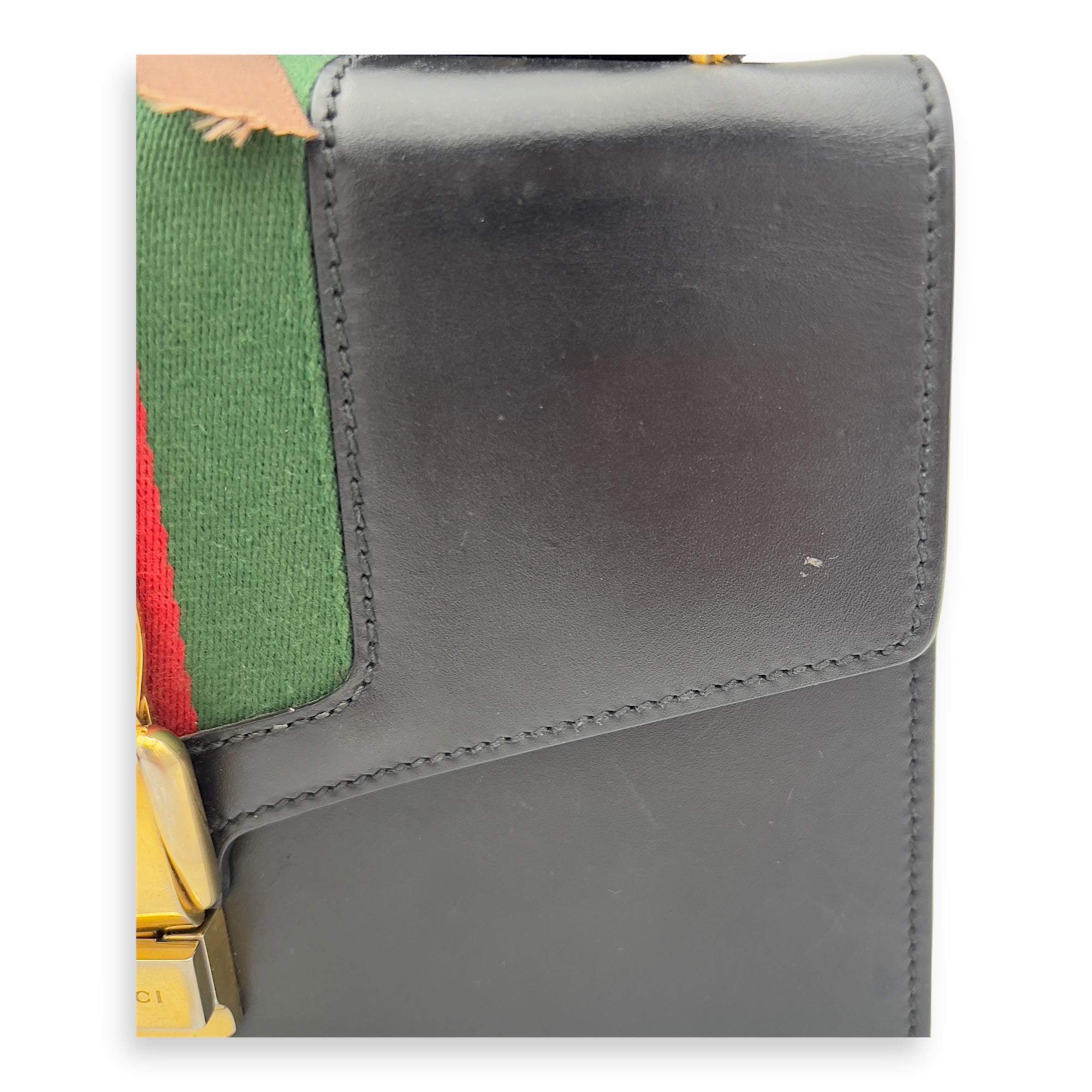 Sylvie Shoulder Bag Black in Calfskin, Gold hardware - Image 18