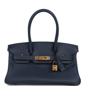 Hermes Shoulder Birkin Light 29 Bleu Abysse Evercolor Gold Hardware