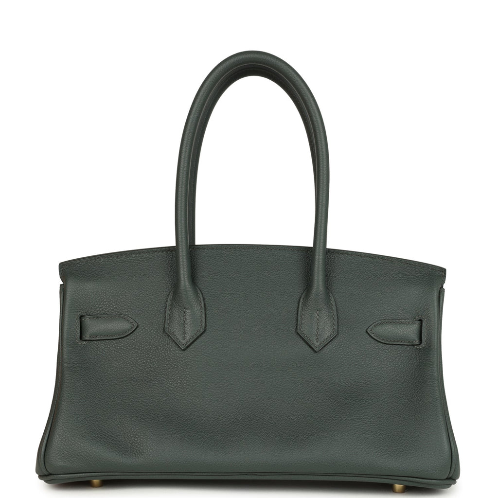 Hermes Shoulder Birkin Light 29 Vert Mangrove Evercolor Permabrass Hardware - Image 5