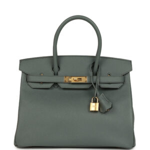Hermes Birkin 30 Vert Amande Epsom Gold Hardware