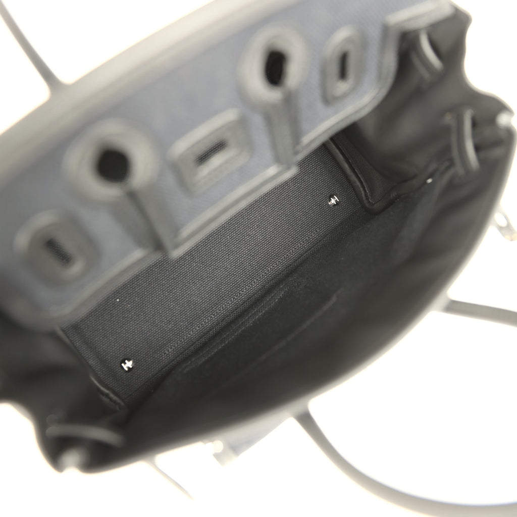 Hermes Birkin 25 Cargo Black Toile Goeland and Black Swift Palladium Hardware - Image 10