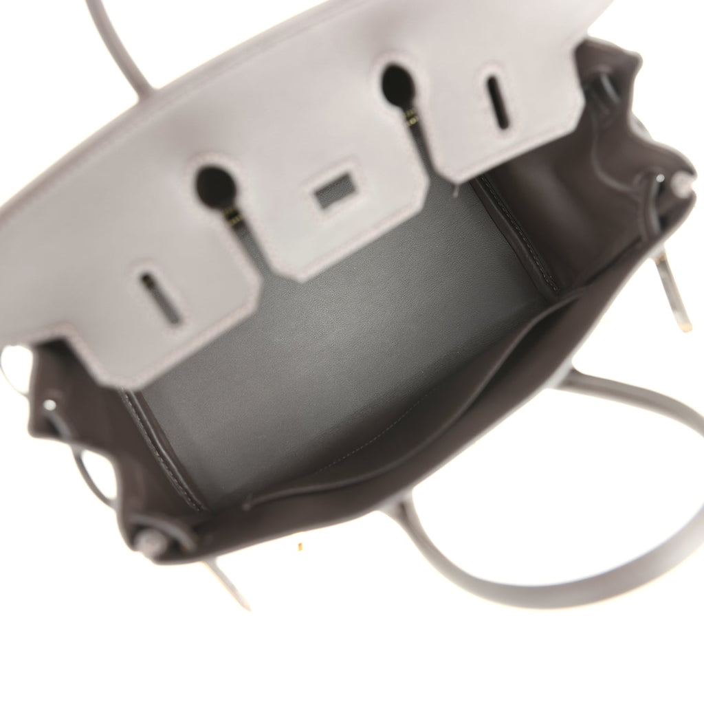 Hermes Birkin 25 Ecru and Beige Toile H Canvas and Bai Brun Swift Gold Hardware - Image 9