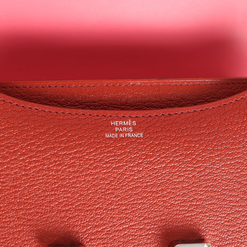 Hermes Constance 18 Brique Verso Chevre Mysore Palladium Hardware - Image 9