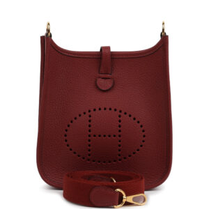 Hermes Evelyne TPM Rouge H Clemence Gold Hardware