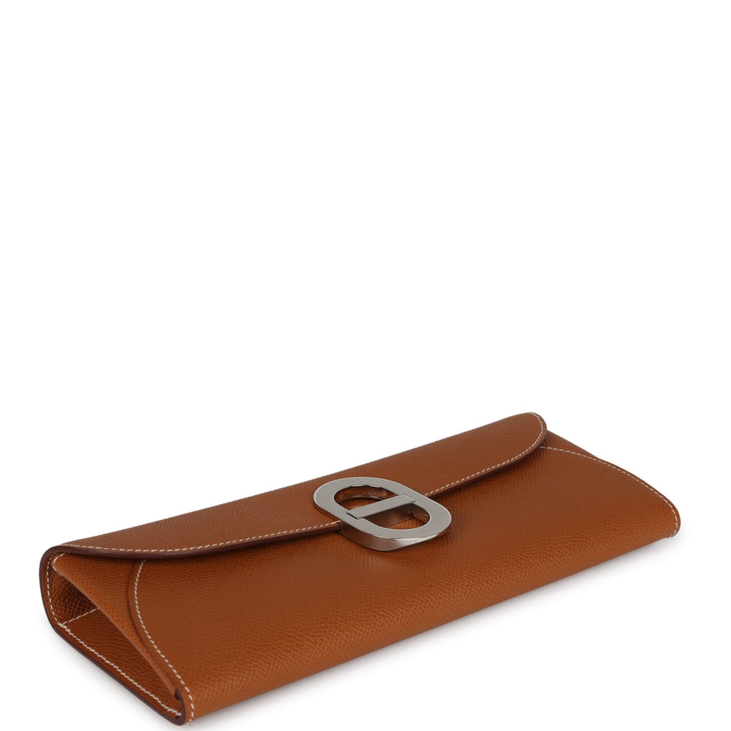 Hermes Maillon Chaine d' Ancre Wallet to Go Gold Epsom Palladium Hardware - Image 7