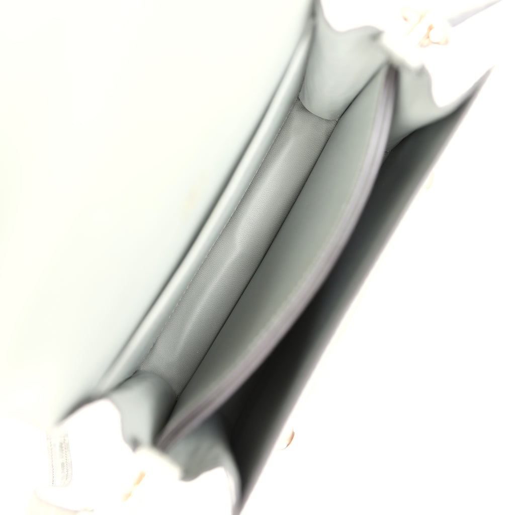 Hermes Mini Roulis Gris Ciment Shiny Alligator Permabrass Hardware - Image 11