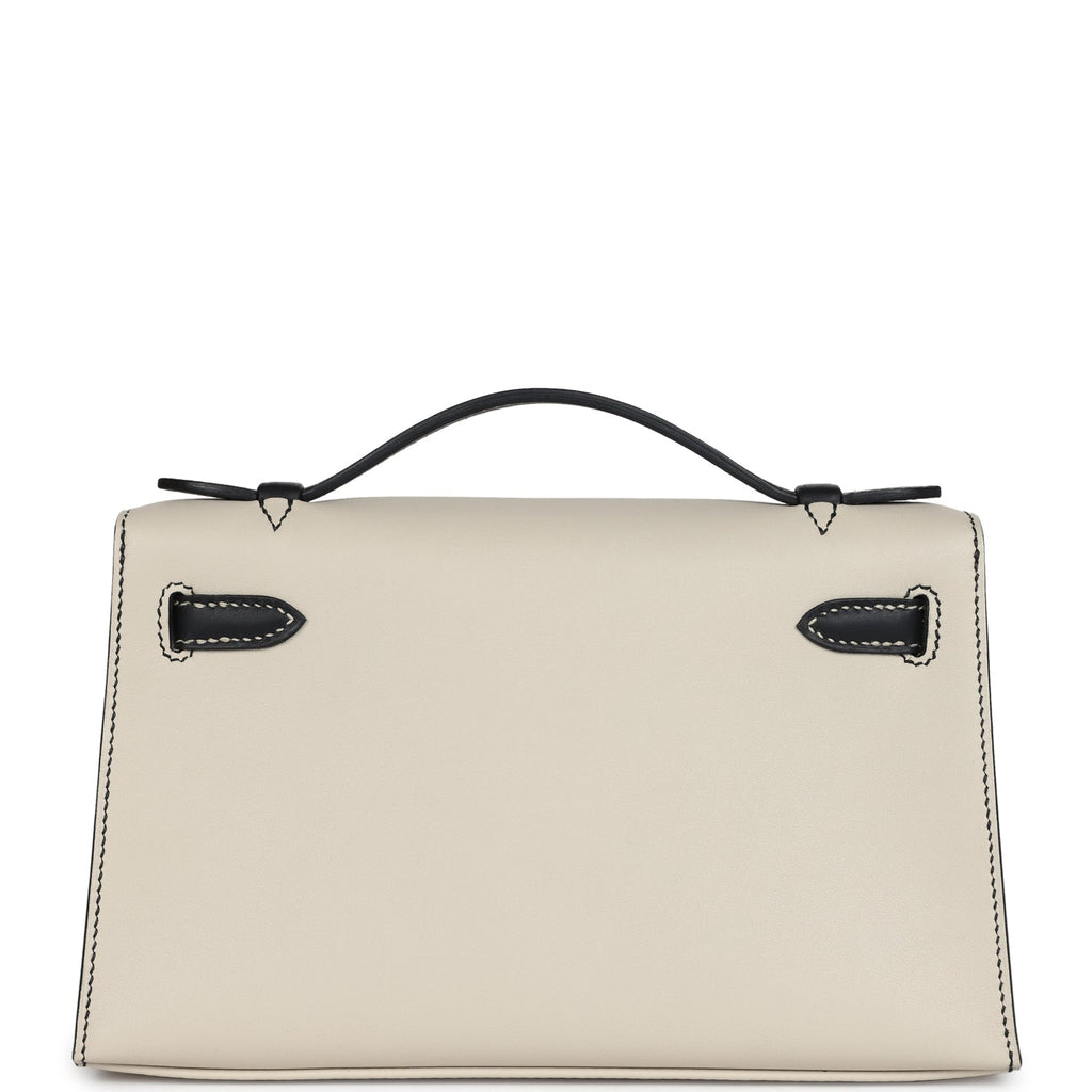 Hermes Special Order (HSS) Kelly Pochette Beton and Black Swift Gold Hardware - Image 5