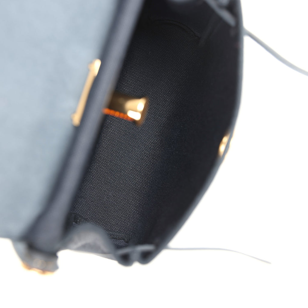 Hermes Herbag Zip 20 Mini Black Toile Militaire Canvas and Black Vache Hunter Gold Hardware - Image 11