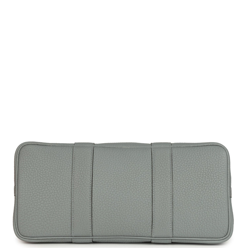 Hermes Garden Party 30 Gris Pantin Officier Canvas and Negonda Palladium Hardware - Image 7