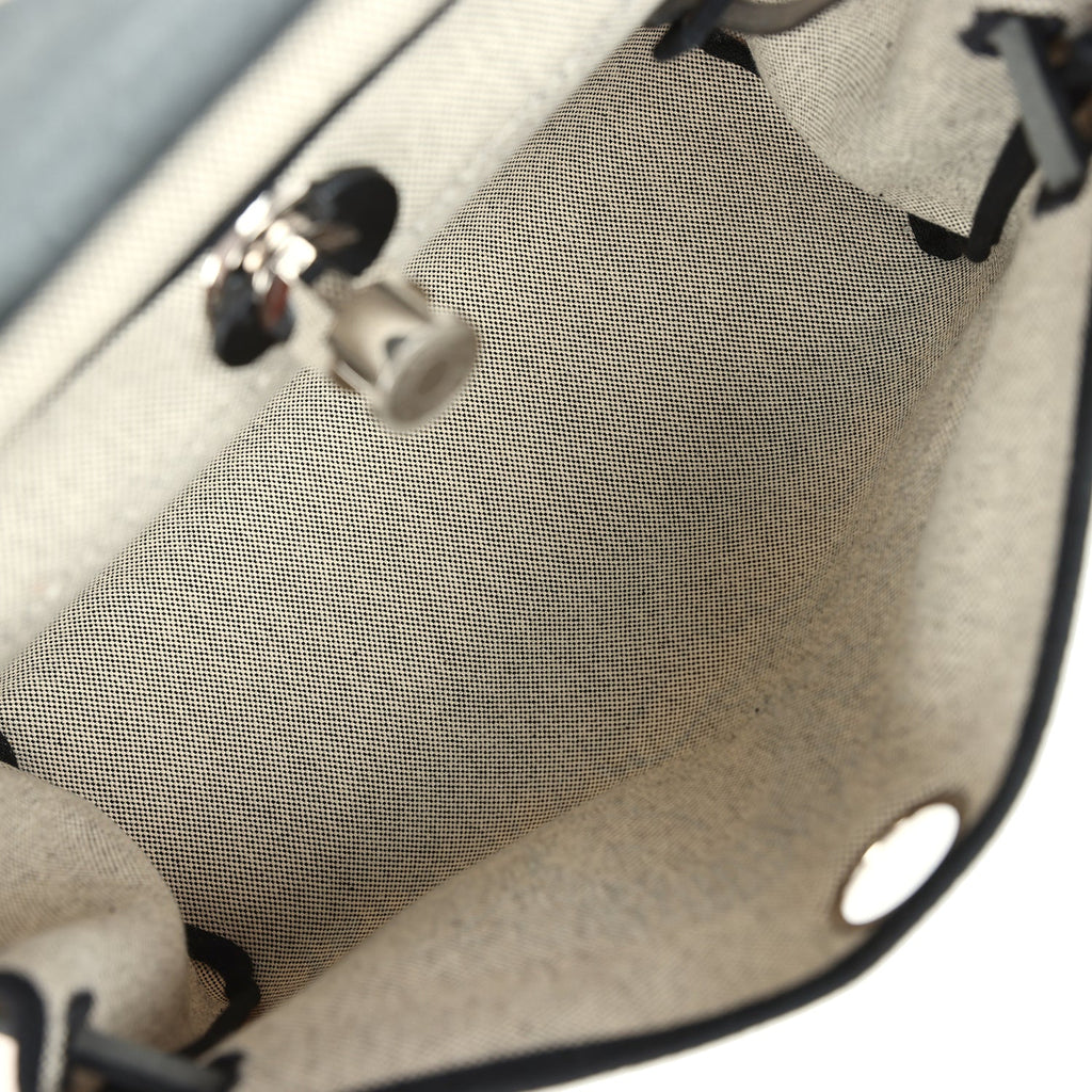 Pre-owned Hermes Herbag Zip Pegase Pop PM 31 Ecru Toile H Canvas and Black Hunter Palladium Hardware - Image 13