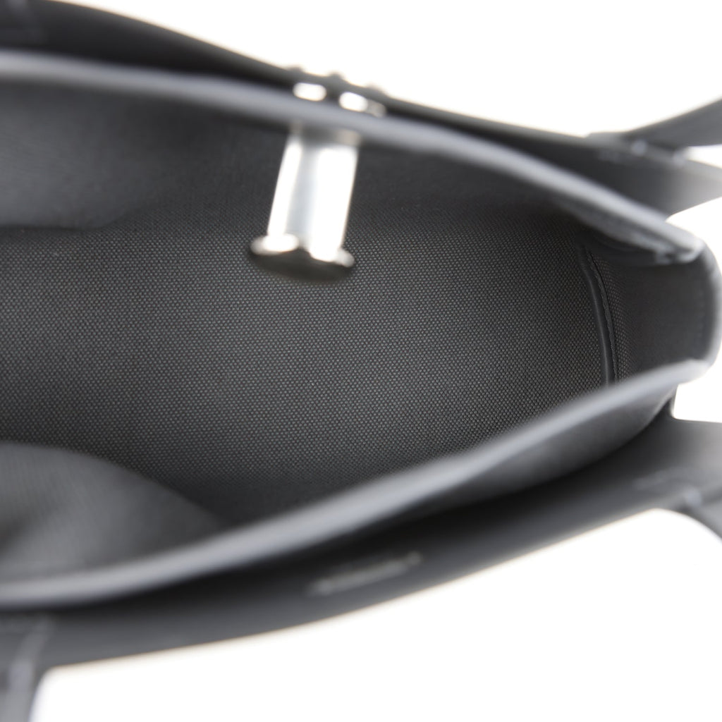 Hermes Tablier Sellier Ardoise Vache Hunter, Swift and Toile Militaire Palladium Hardware - Image 9