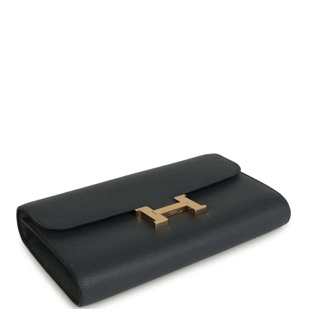 Hermes Constance Wallet To Go Gris Misty Evercolor Permabrass Hardware - Image 7