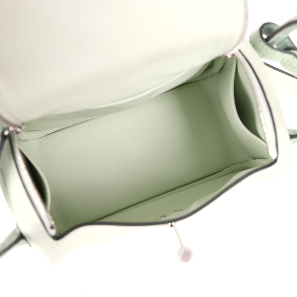Hermes Mini Lindy Vert Fizz Swift and Matte Alligator Touch Palladium Hardware - Image 9