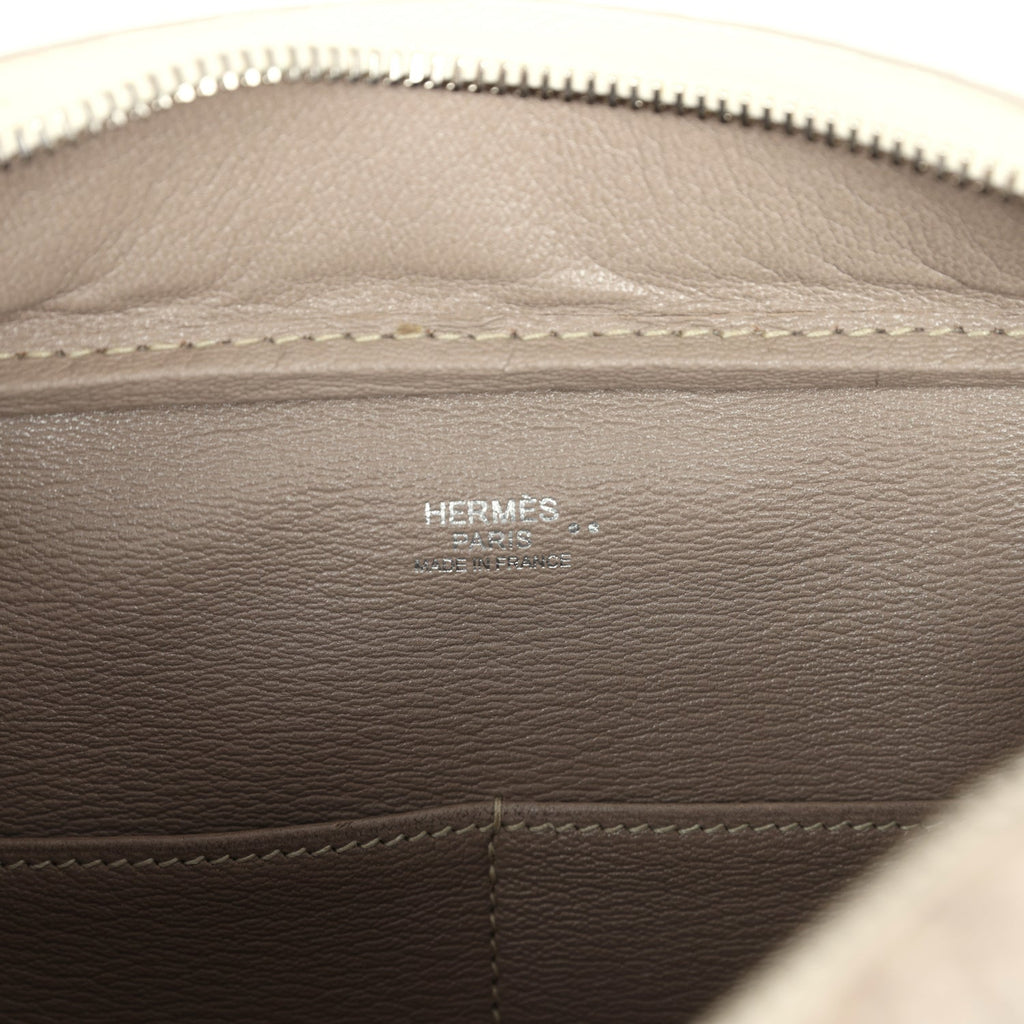 Pre-owned Hermes Plume 28 Himalaya Matte Niloticus Crocodile Palladium Hardware - Image 8