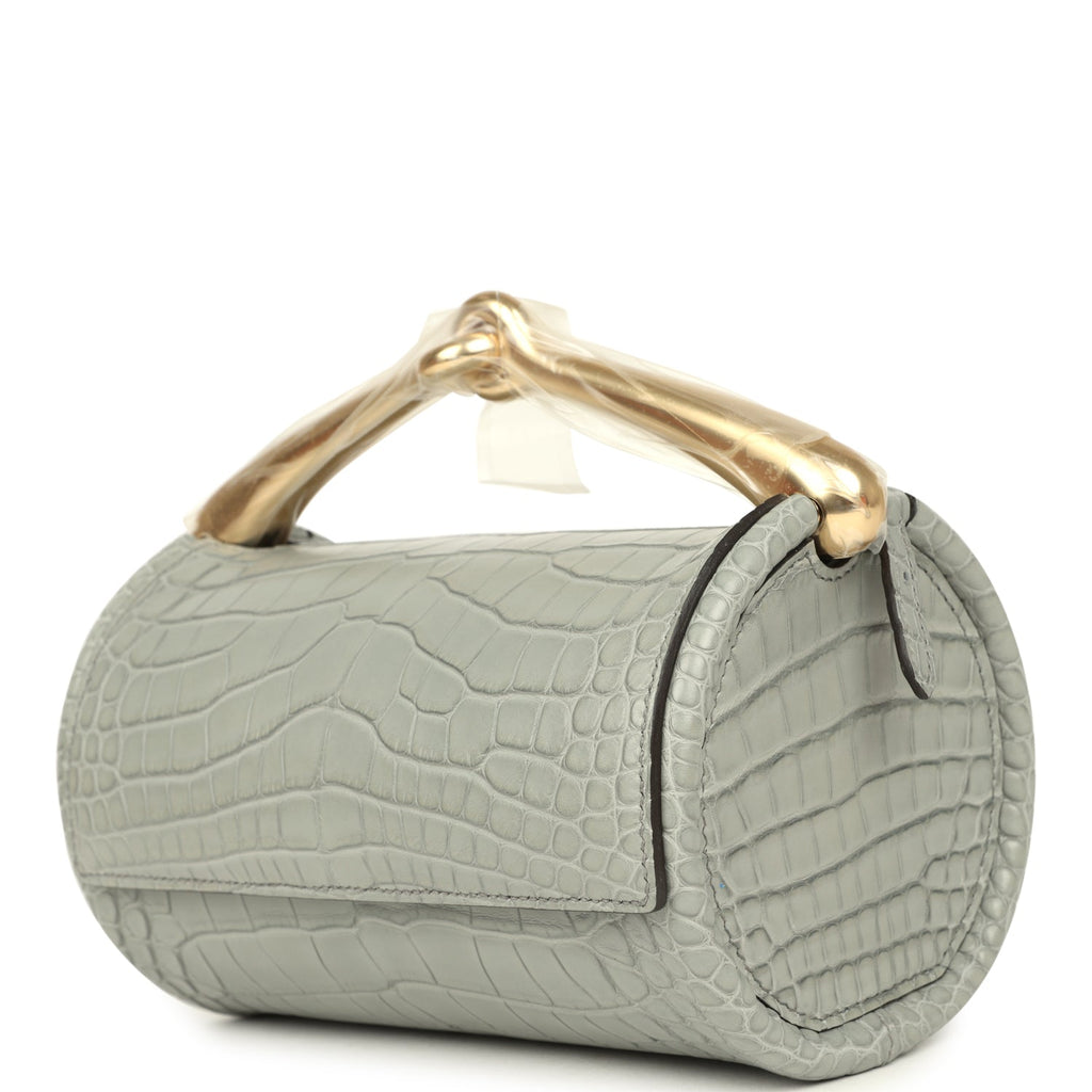 Hermes Maximors II Bag Gris Ciment Matte Alligator Permabrass Hardware - Image 6
