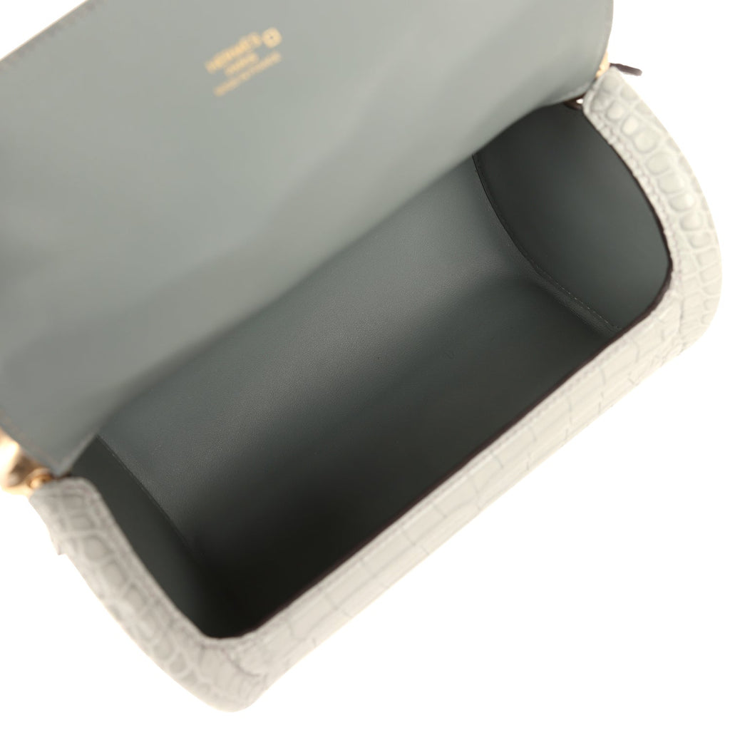 Hermes Maximors II Bag Gris Ciment Matte Alligator Permabrass Hardware - Image 9