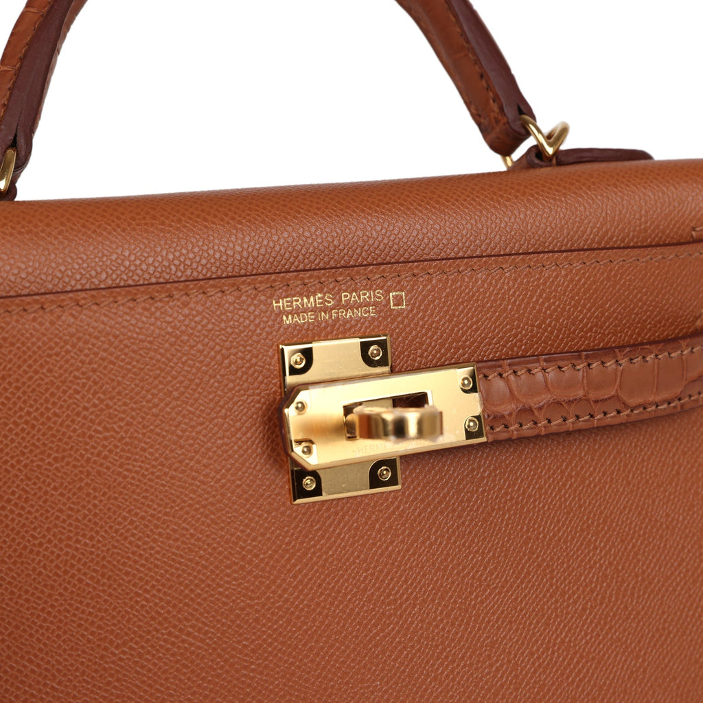 Hermes Kelly Sellier 20 Gold Madame and Matte Alligator Touch Gold Hardware - Image 8