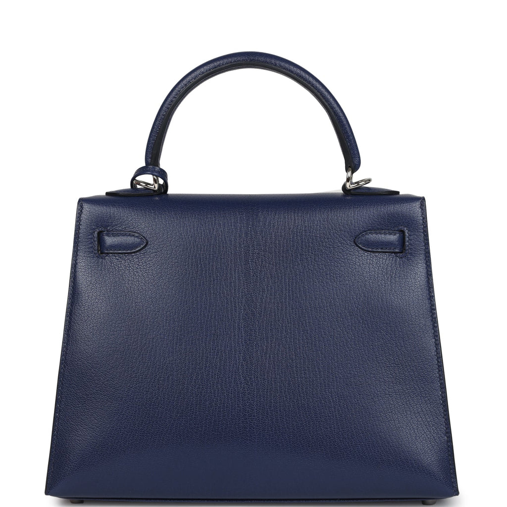 Hermes Kelly Sellier 25 Bleu Saphir Chevre Chamkila Palladium Hardware - Image 5