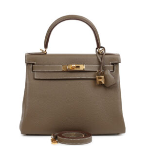 Hermes Kelly Retourne 28 Etoupe Clemence Gold Hardware