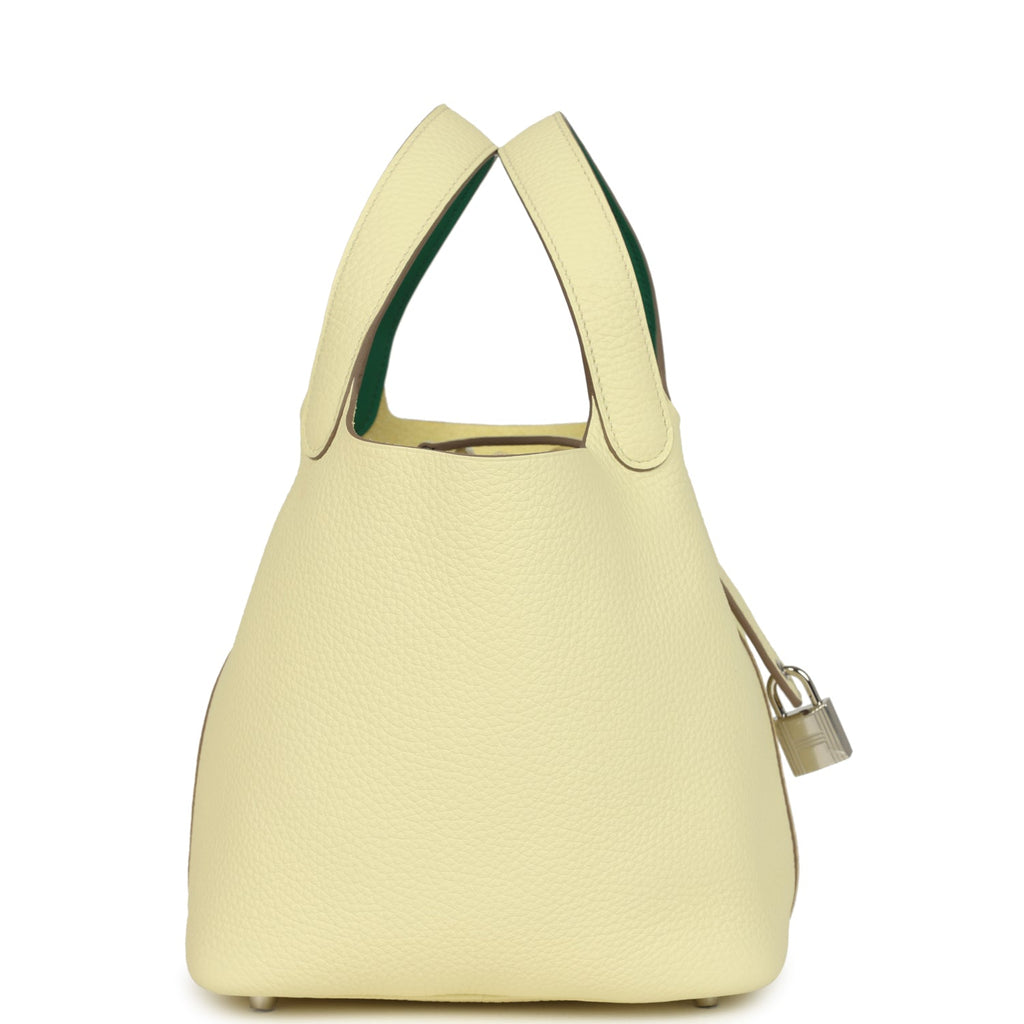 Hermes Picotin Lock Eclat 18 Jaune Milton Clemence and Vert Vertigo Swift Palladium Hardware - Image 4