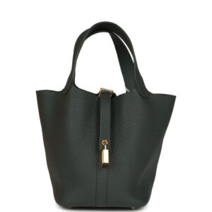 Hermes Picotin Lock 18 Vert Mangrove Clemence Gold Hardware