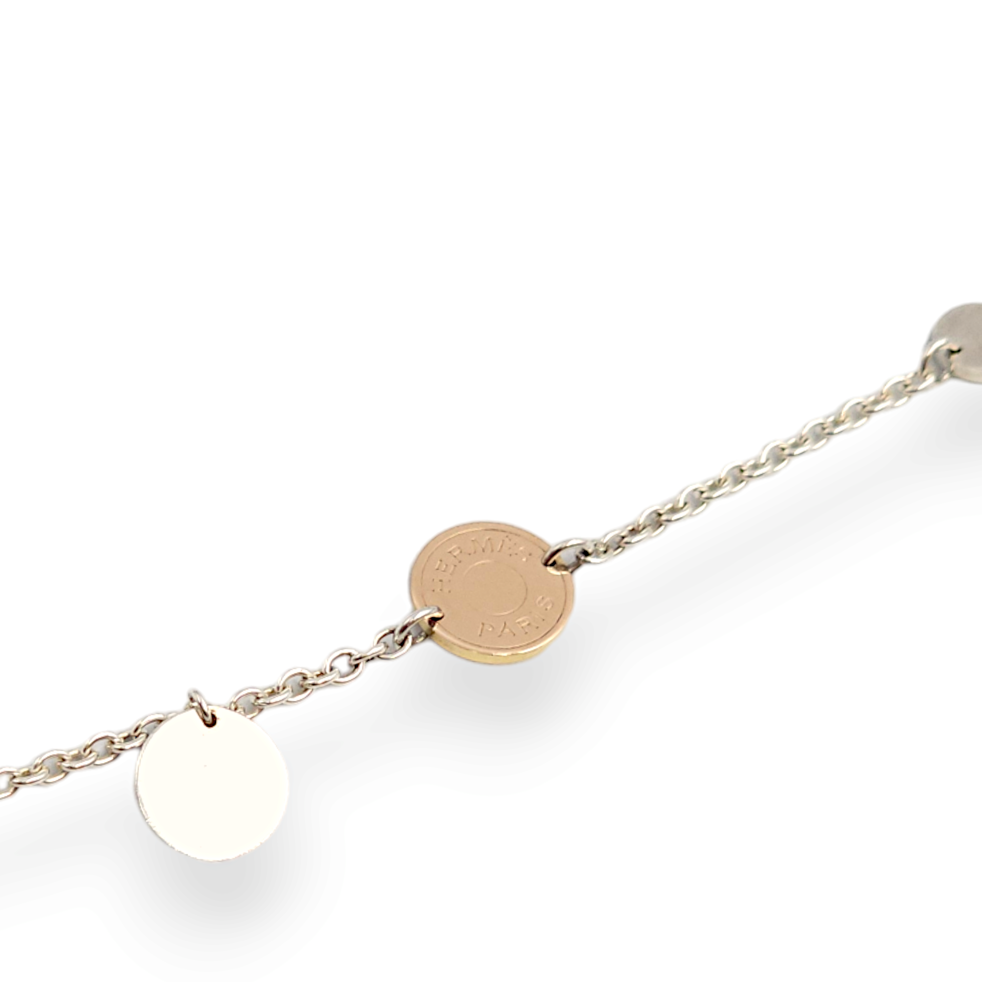 Confetti 90cm Multi-colour Necklace in White Gold, Silver hardware - Image 3