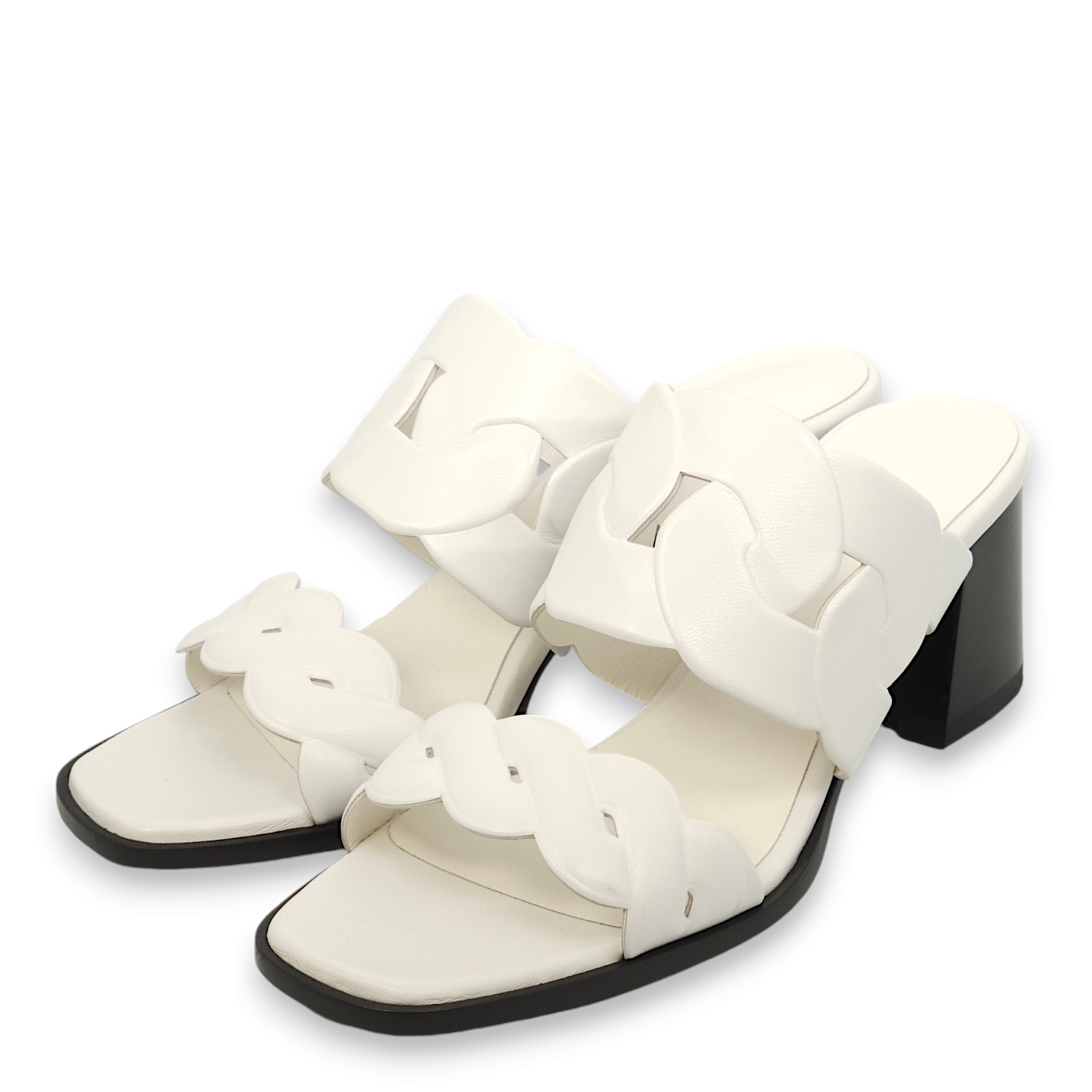 Gaby 60 38.5 Blanc Sandals in Nappa Leather - Image 3