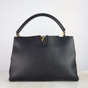 Louis Vuitton Black Capucines GM Tote Bag