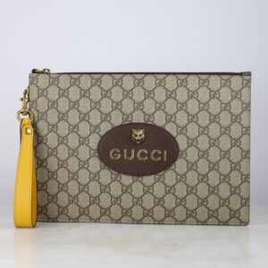 Gucci Beige GG Supreme Neo Vintage Pouch