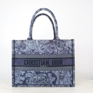 Christian Dior Blue Animals Medium Dioriviera Book Tote Bag